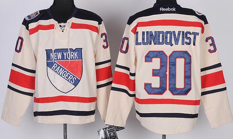 New York Rangers 30 Henrik Lundqvist Cream nhl ice hockey  jerseys