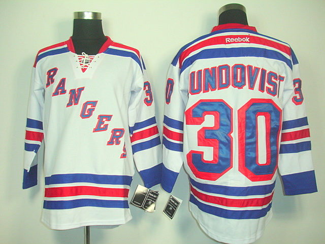 New York Rangers 30 Henrik Lundqvist White Jersey