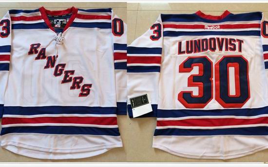 New York Rangers 30 Henrik Lundqvist white nhl jerseys