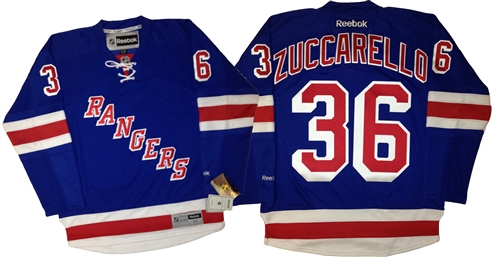 New York Rangers 36 Mats Zuccarello blue nhl Jersey