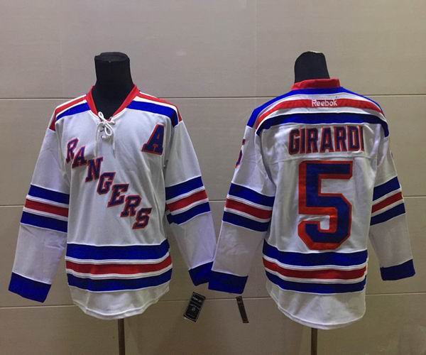 New York Rangers 5 Dan Girardi white NHL Jerseys A patch