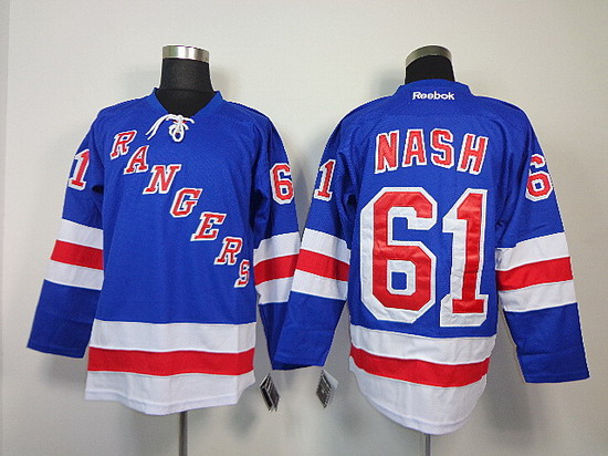 New York Rangers 61 Rick Nash Blue nhl ice hockey  jerseys