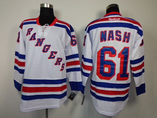 New York Rangers 61 Rick Nash white nhl ice hockey  jerseys