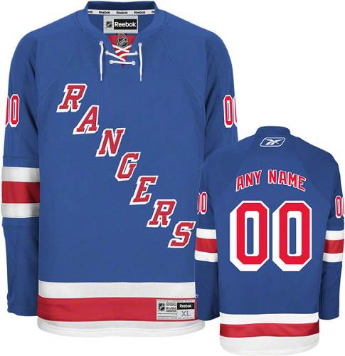 New York Rangers Blue Home Authentic NHL Jersey Custom any name number