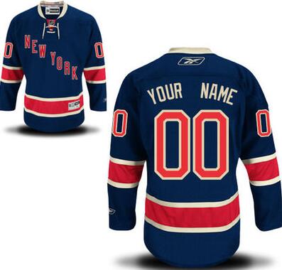 New York Rangers Blue Home Authentic NHL Jerseys Custom any name number