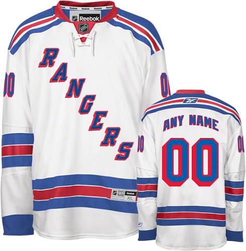 New York Rangers White Road Authentic NHL Jersey Custom any name number