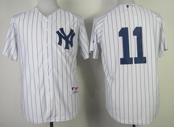 New York Yankees 11 White mlb baseball jerseys
