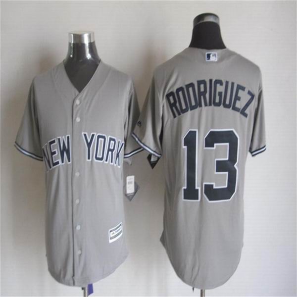 New York Yankees 13 Alex Rodriguez Grey majestic baseball Jerseys