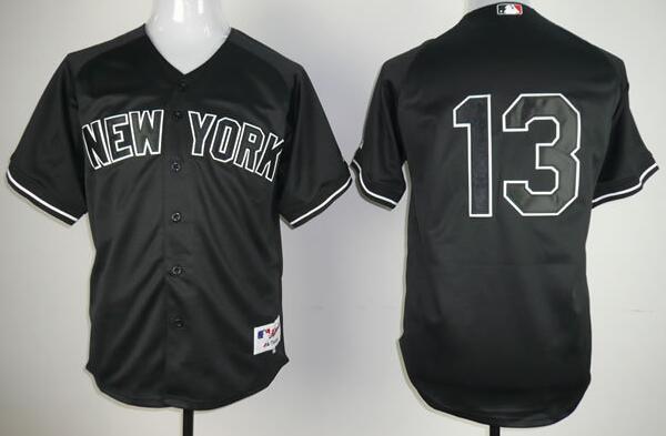 New York Yankees 13 Alex Rodriguez black men baseball MLB Jersey