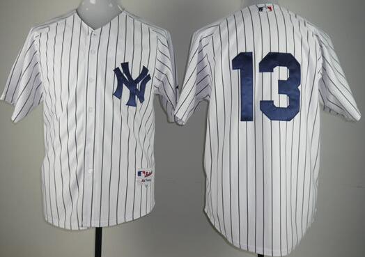 New York Yankees 13 Alex Rodriguez white MLB Jersey