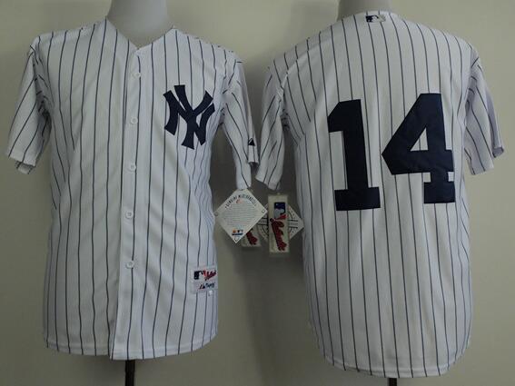 New York Yankees 14 GRANDERSON White MLB Jersey