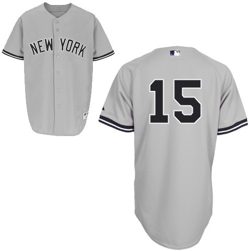 New York Yankees 15 grey men mlb baseball jersey