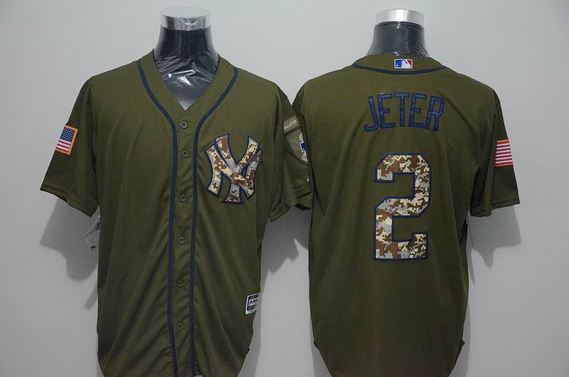 New York Yankees 2 Derek Jete Camo Stitched Baseball Jersey