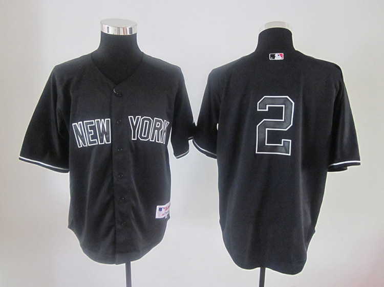 New York Yankees 2 Derek Jeter black men baseball Jerseys