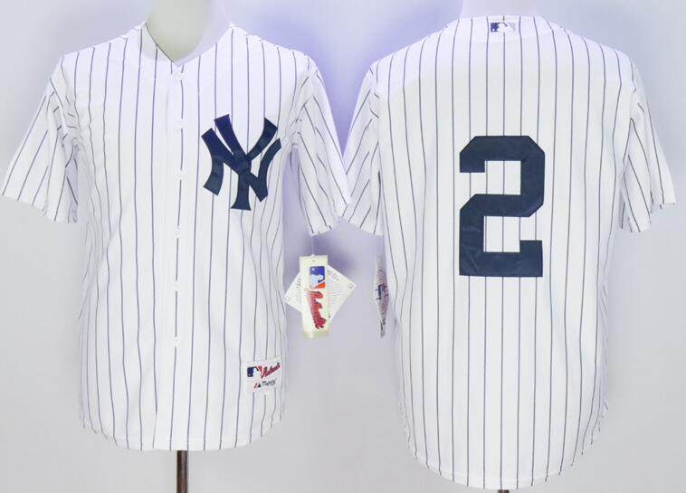 New York Yankees 2 Derek Jeter white mlb baseball jerseys