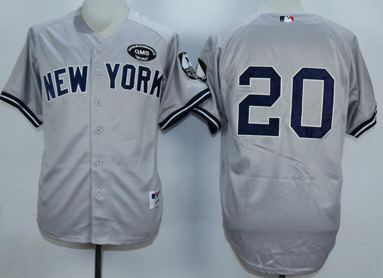 New York Yankees 20 Jorge Posada Grey mlb baseball Jersey