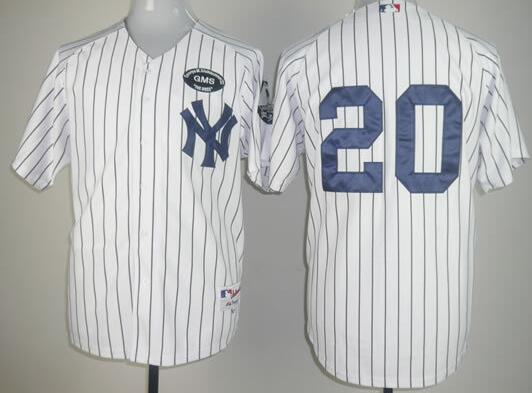 New York Yankees 20 Jorge Posada white Jersey