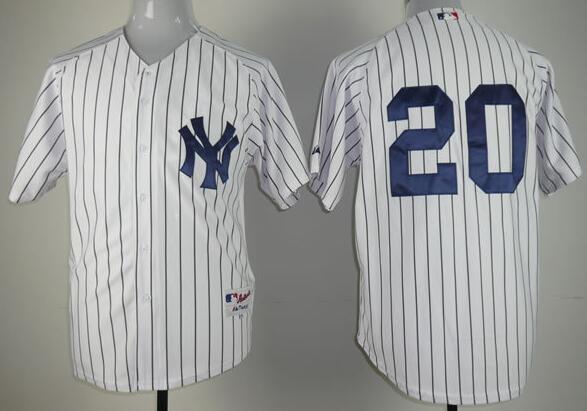 New York Yankees 20 Jorge Posada white men mlb baseball Jersey