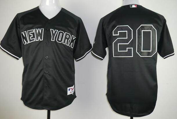 New York Yankees 20 Posada Black MLB Jersey