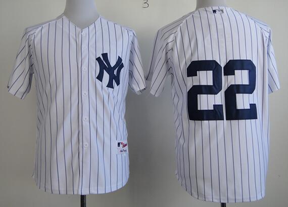 New York Yankees 22# white MLB Jerseys