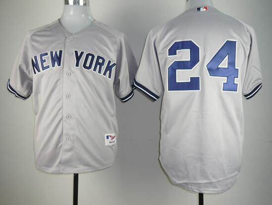 New York Yankees 24# Robinson Cano grey MLB Jerseys