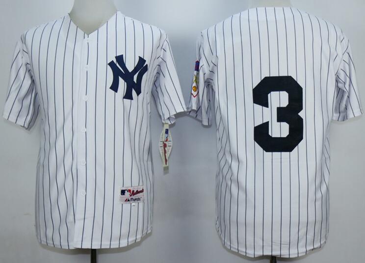New York Yankees 3 Babe Ruth MLB Throwback Jerseys