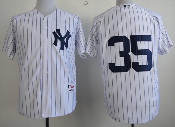 New York Yankees 35# Mike Mussina white jerseys