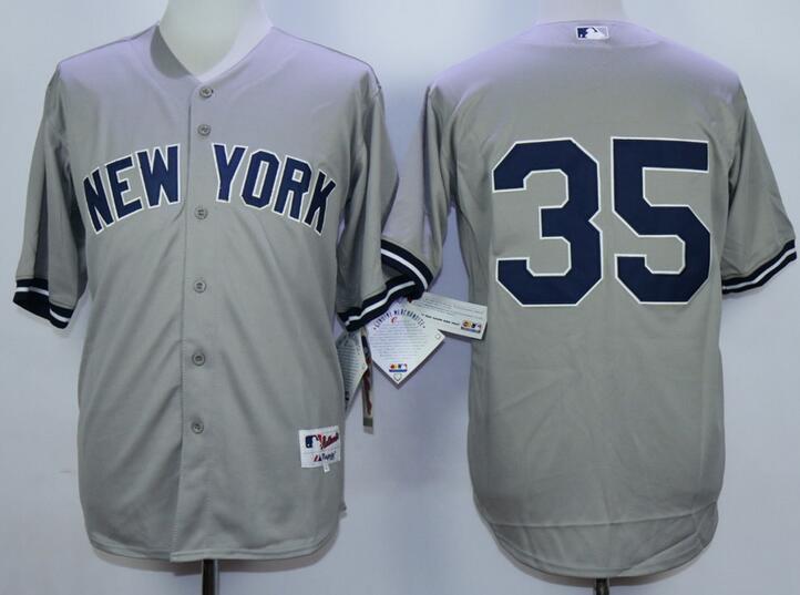 New York Yankees 35 Mike Mussina grey men mlb baseball jerseys