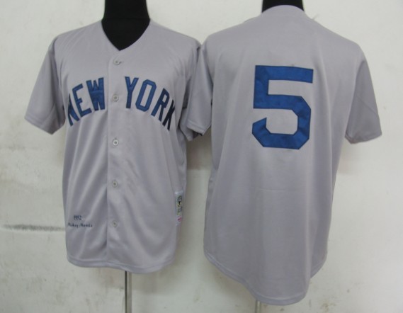 New York Yankees 5 Dimaggio Grey men mlb baseball jerseys