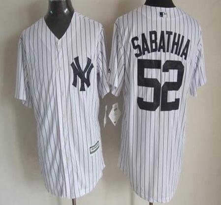New York Yankees 52 C.C.Sabathia  white baseball Jerseyg