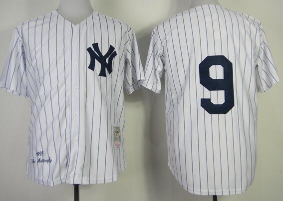 New York Yankees 9# white mlb baseball Jersey
