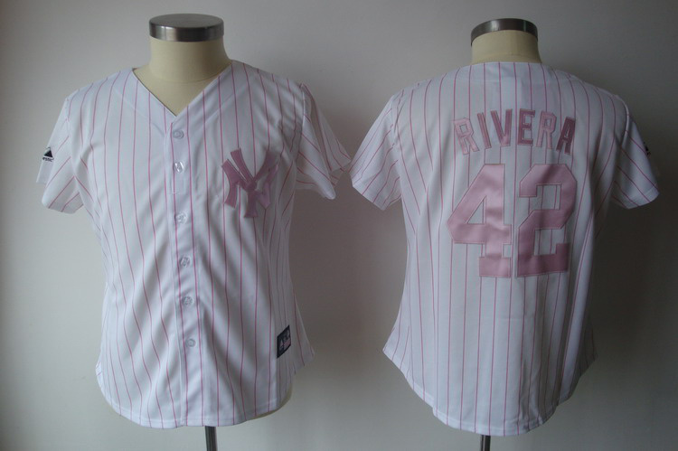 New York Yankees RIVERA 42# white women mlb jersey