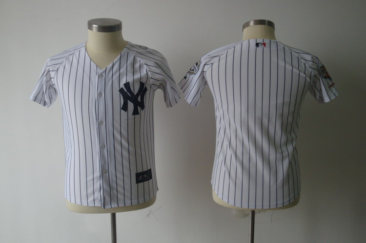 New York Yankees blank white mlb kids jerseys