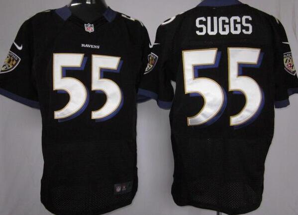 Nike 55 Baltimore Ravens Terrell Suggs Black NFL elite Jerseys