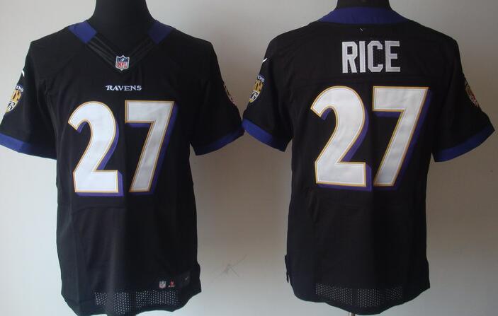 Nike Baltimore Ravens 27 rice elite black Jersey