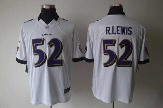 Nike Baltimore Ravens 52 Ray Lewis Limited White NFL Jerseys