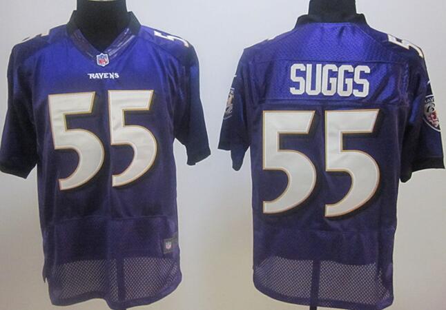 Nike Baltimore Ravens 55 Terrell Suggs purple elite jerseys