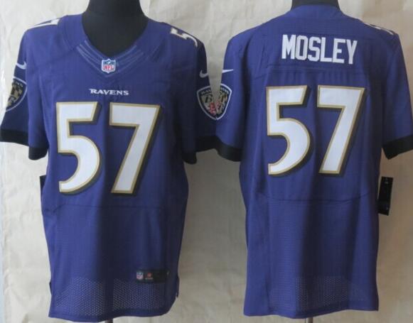 Nike Baltimore Ravens 57 Mosley Purple men Elite Jerseys