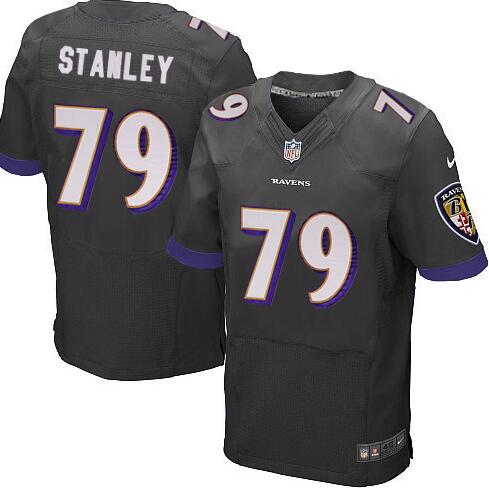 Nike Baltimore Ravens 79 Ronnie Stanley elite black NFL Jerseys