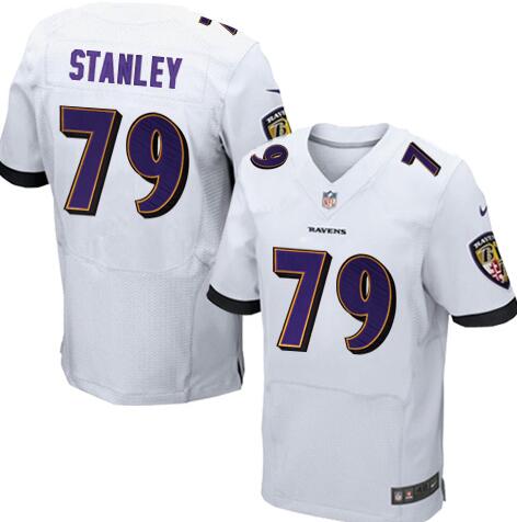 Nike Baltimore Ravens 79 Ronnie Stanley white Purple NFL Jerseys