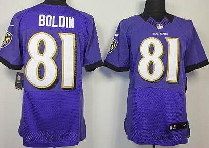 Nike Baltimore Ravens 81 Anquan Boldin Elite Purple NFL Jerseys