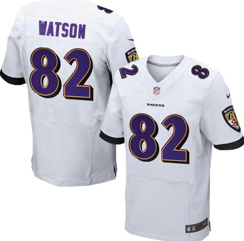 Nike Baltimore Ravens 82 Benjamin Watso elite white NFL Jerseys