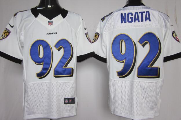 Nike Baltimore Ravens 92 Haloti Ngata elite White NFL Jerseys