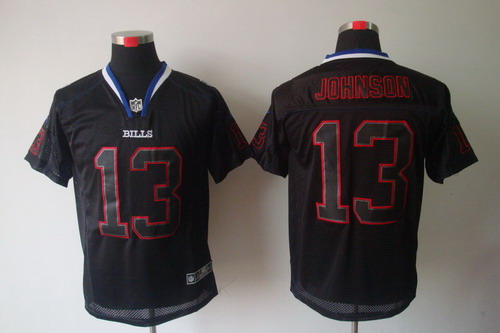 Nike Buffalo Bills 13 Steve Johnson Elite Black NFL Lights Out Jerseys