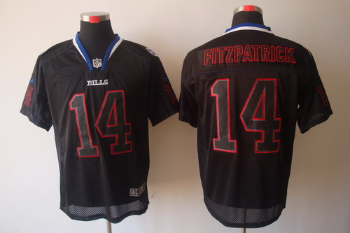 Nike Buffalo Bills 14 Ryan Fitzpatrick Elite Black NFL Lights Out Jerseys