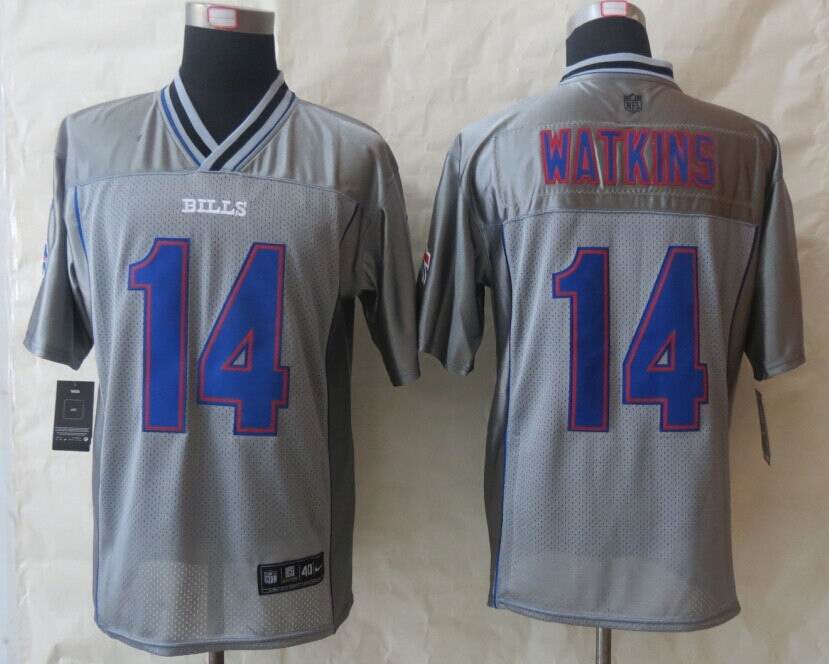 Nike Buffalo Bills 14 Sammy Watkins Grey Vapor Elite Jerseys