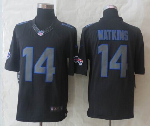 Nike Buffalo Bills 14 Watkins Impact Limited Black Jerseys