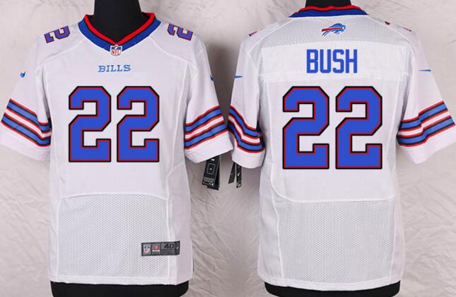 Nike Buffalo Bills 22 BUSH Elite White NFL Jerseys