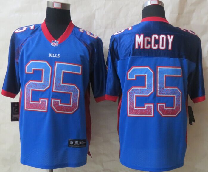 Nike Buffalo Bills 25 McCoy Drift Fashion Blue Elite Jerseys