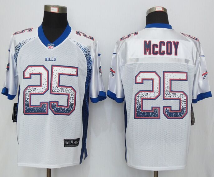 Nike Buffalo Bills 25 McCoy Drift Fashion White Elite Jerseys